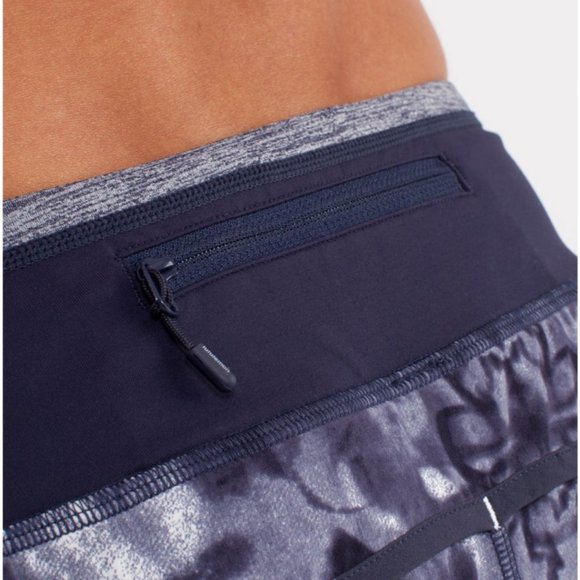 Lululemon Turbo Run Short Ink Blot White Deep Indigo/Deep Indigo 4 - Picture 6 of 16